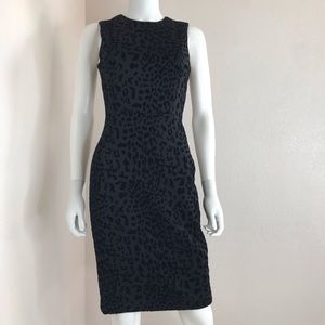 Calvin Klein LBD 2 black animal print sleeveless dress